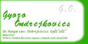 gyozo ondrejkovics business card